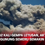 Gunung Semeru Alami 83 Kali Gempa Letusan, Status Masih Siaga Level III